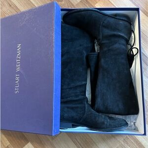 Stuart Weitzman Lowland Black Suede Size 7